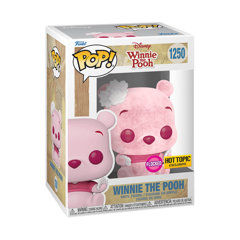FUNKO POP! DISNEY POP! WINNIE THE POOH CHERRY BLOSSOM FLOCKED [HOT TOPIC EXCLUSIVE] #1250