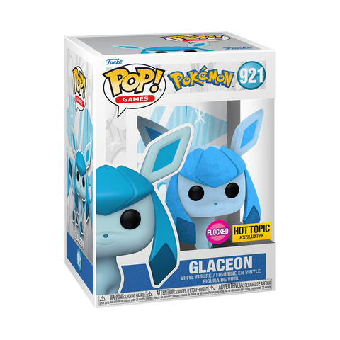 Funko Pop! POKEMON GLACEON FLOCKED #921 [HOT TOPIC EXCLUSIVE]