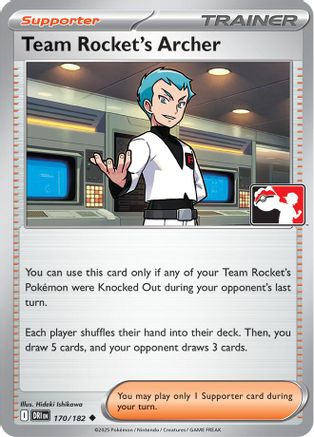 Team Rocket's Archer 170  Prize Pack Series Cards - Uncommon