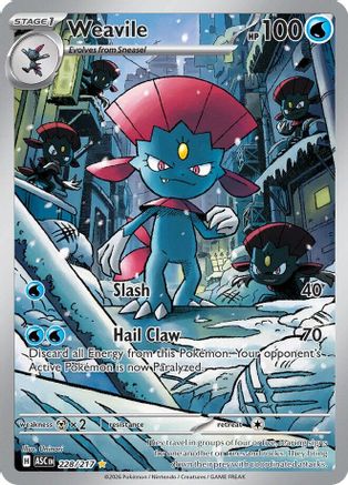 Weavile 228/217  - Holofoil ME Ascended Heroes - Illustration Rare