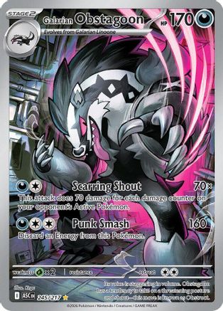 Galarian Obstagoon 245/217  - Holofoil ME Ascended Heroes - Illustration Rare