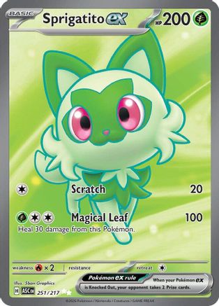 Sprigatito ex 251  - Holofoil ME Ascended Heroes - Ultra Rare