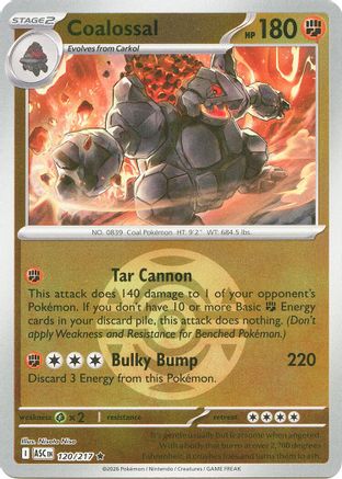 Coalossal (Dusk Ball) 120  - Reverse Holofoil ME Ascended Heroes - Rare