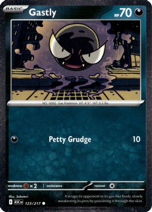 Gastly (Cosmos Holo) 123/217  - Holofoil Miscellaneous Cards & Products - Common