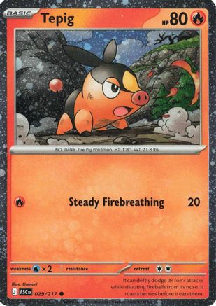 Tepig (Cosmos Holo) 029/217  - Holofoil Miscellaneous Cards & Products - Common