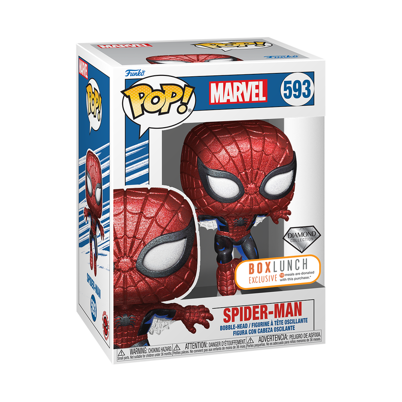 FUNKO POP! MARVEL SPIDER-MAN BEYOND AMAZING DIAMOND [BOXLUNCH EXCLUSIVE] #593
