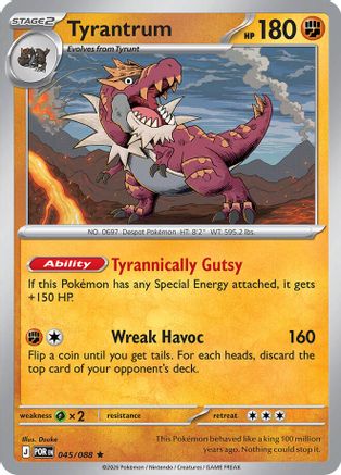 Tyrantrum 045  - Reverse Holofoil ME03 Perfect Order - Rare
