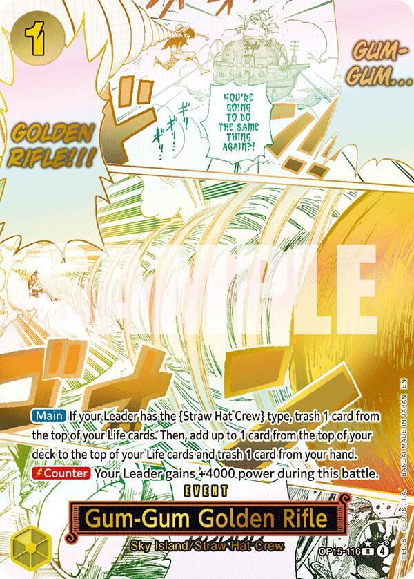 One Piece TCG - Gum-Gum Golden Rifle (Alternate Art) - Adventure on Kami's Island (OP15-EB04)