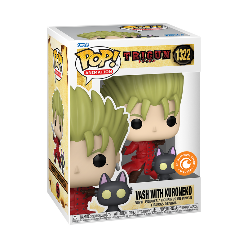 Funko Pop! Anime: Trigun - Vash with Kuroneko #1322 [CrunchyRoll Exclusive]