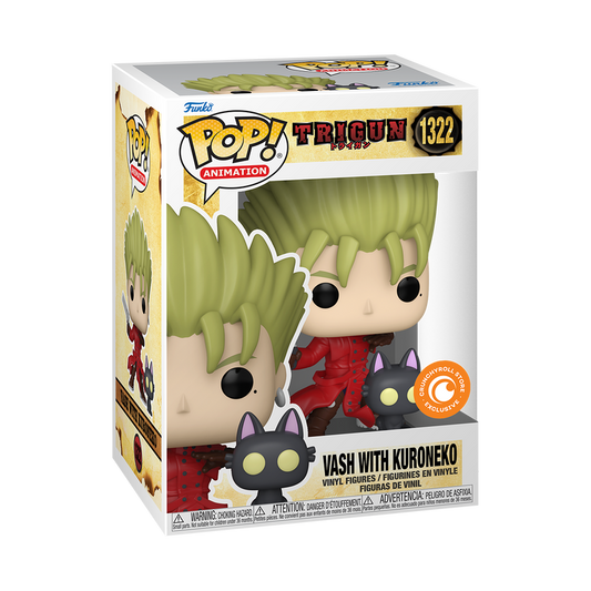 Funko Pop! Anime: Trigun - Vash with Kuroneko #1322 [CrunchyRoll Exclusive]