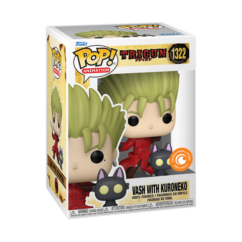 Funko Pop! Anime: Trigun - Vash with Kuroneko #1322 [CrunchyRoll Exclusive]