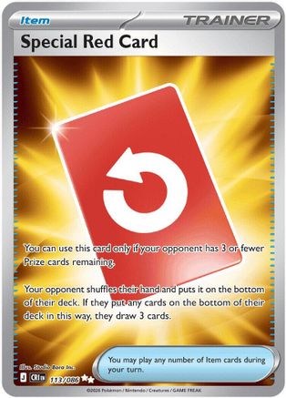 Special Red Card 113/086  - Holofoil ME04 Chaos Rising - Ultra Rare