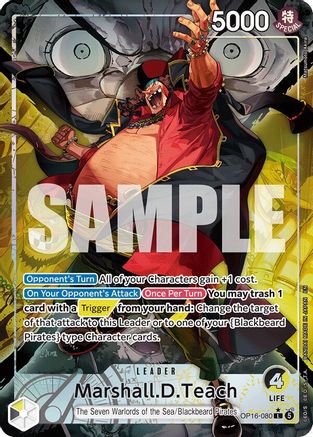 Marshall.D.Teach (Alternate Art) (OP16-080) - The Time of Battle Foil