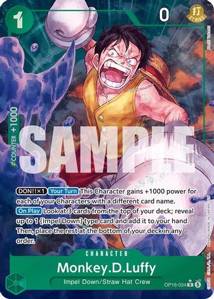 Monkey.D.Luffy (034) (Alternate Art) (OP16-034) - The Time of Battle Foil