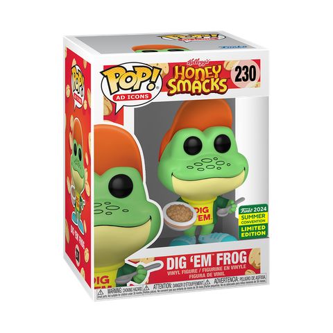Funko Pop! Honey Smacks - Dig 'Em Frog #230 [2024 SDCC / Shared Convention Exclusive] *PREORDER*