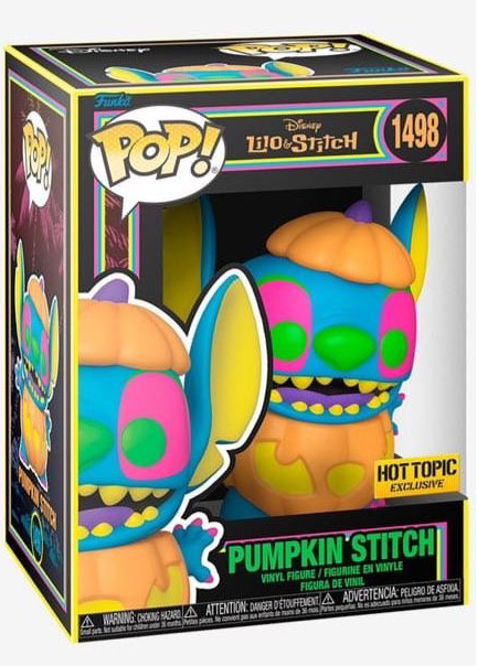 Funko POP! Disney: Lilo & Stitch - Pumpkin Stitch (Black Light) #1498 [Hot Topic Exclusive]