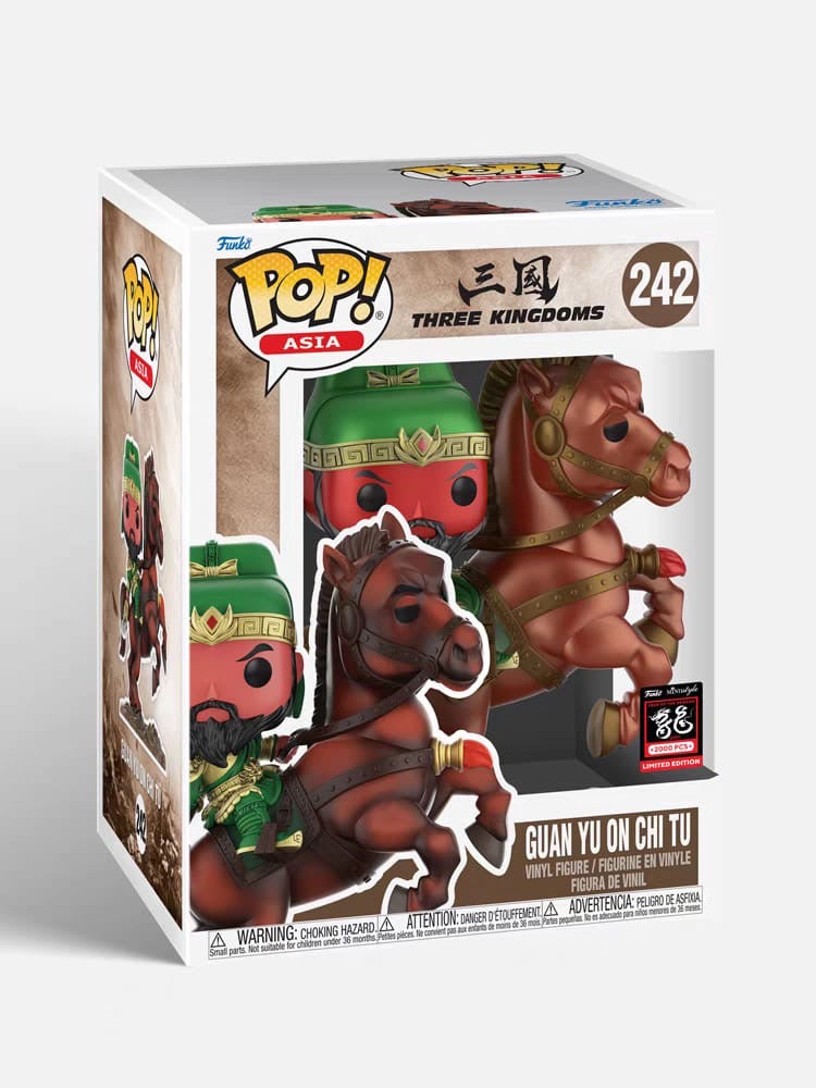 Funko Pop! Jumbo 6” Three Kingdoms (2024 Year of the Dragon) - Guan Yu On Chi Tu (Metallic) #242 [Limited 2,000pcs] **EXCLUSIVE**