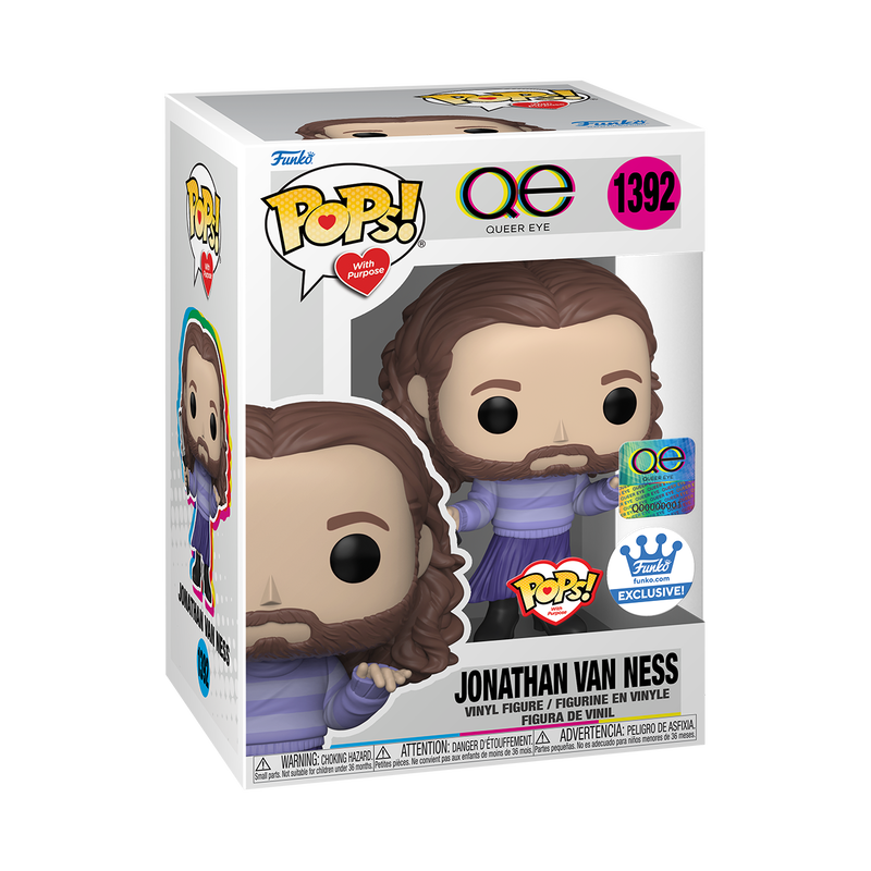 Funko Pop! QUEER EYE JONATHAN VAN NESS #1392 with PURPOSE [FUNKO SHOP EXCLUSIVE] *PREORDER*