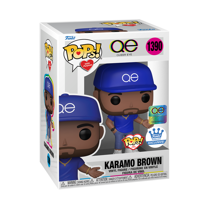 Funko Pop! QUEER EYE KARAMO BROWN #1390 with PURPOSE [FUNKO SHOP EXCLUSIVE] *PREORDER*