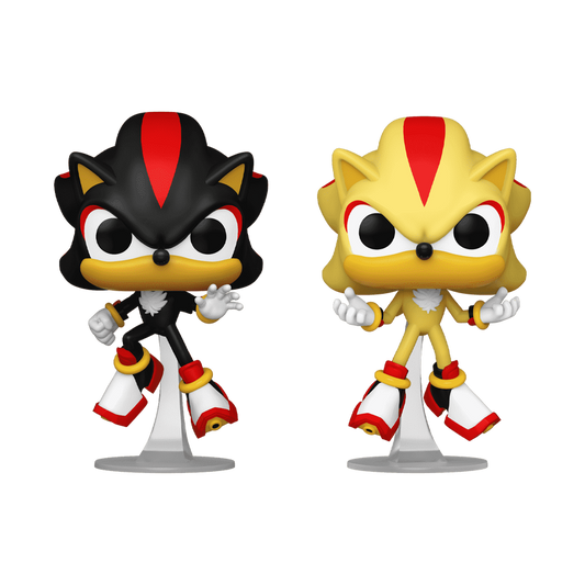 Funko Pop! Games: Sonic The Hedgehog - Shadow & Super Shadow 2pk [GameStop Exclusive - GITD]