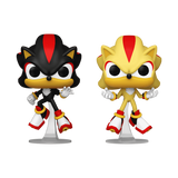 Funko Pop! Games: Sonic The Hedgehog - Shadow & Super Shadow 2pk [GameStop Exclusive - GITD]