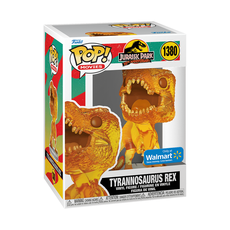 Funko Pop! Movies: Jurassic Park - Tyrannosaurus Rex (Translucent) #1380 [Walmart Exclusive]