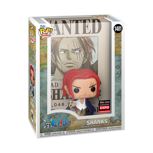 FUNKO POP! ANIME WANTED POSTER ONE PIECE SHANKS #1401 [C2E2 Shared Entertainment EXPO] *PREORDER*