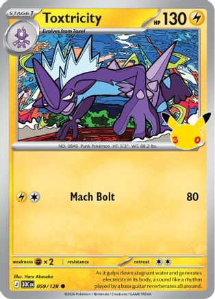 Toxtricity 059/128  - Holofoil ME 30th Celebration - Common