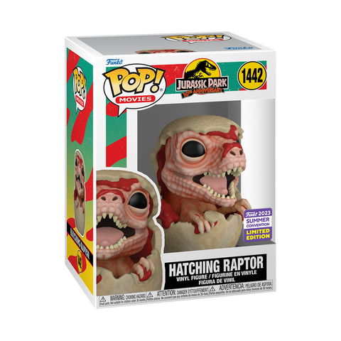 FUNKO POP! JURASSIC PARK HATCHING RAPTOR #1442 [2023 SDCC SHARED EXCLUSIVE]