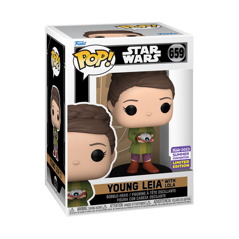 FUNKO POP! STAR WARS YOUNG LEIA with LOLA #659 [2023 SDCC SHARED EXCLUSIVE]