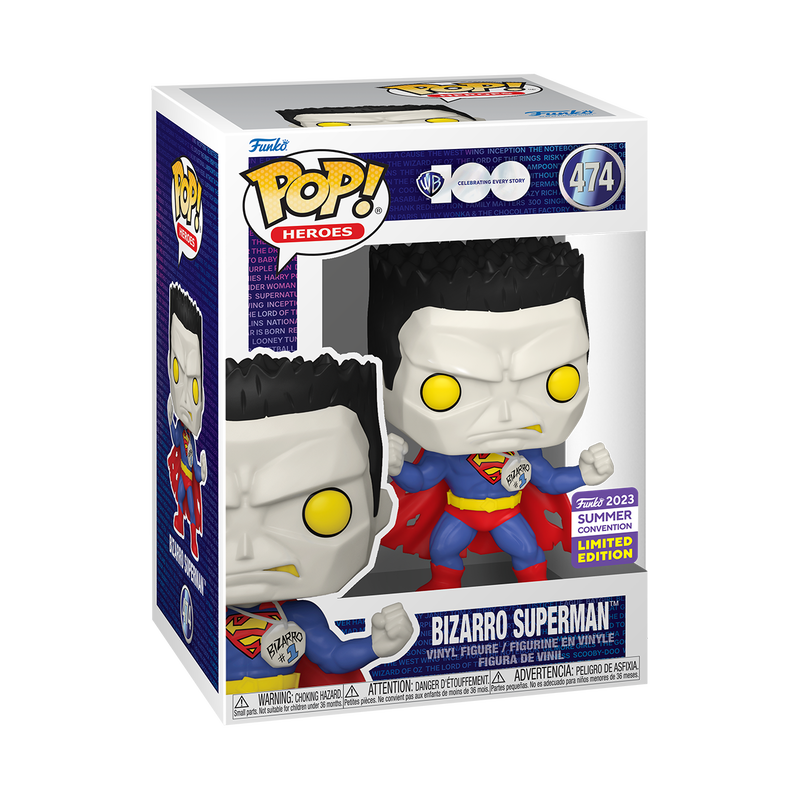 FUNKO POP! DC HEROES 100th BIZARRO SUPERMAN #474 [2023 SDCC SHARED EXCLUSIVE] *PREORDER*