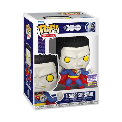 FUNKO POP! DC HEROES 100th BIZARRO SUPERMAN #474 [2023 SDCC SHARED EXCLUSIVE] *PREORDER*