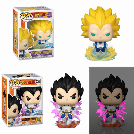 Funko Pop! Anime: Dragon Ball Z/Daima - Vegeta (Galick Gun) #2261 / Super Saiyan 3 Vegeta (Mini) #2311 *PREORDER*