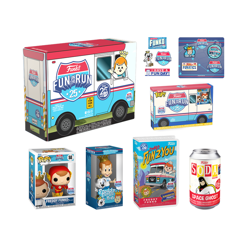 Funko Pop! 25TH ANNIVERSARY FUN ON THE RUN BOX [FUNKO SHOP EXCLUSIVE] *PREORDER*