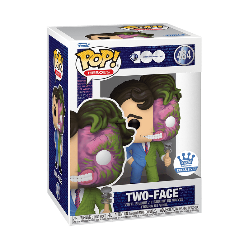Funko Pop! DC Heroes WB 100 - TWO-FACE FLIPPING COIN #484 [FUNKO SHOP EXCLUSIVE]
