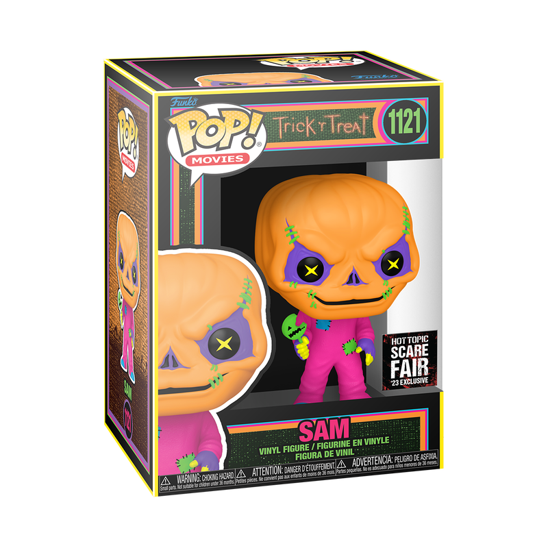 FUNKO POP! SAM UNMASKED WITH LOLLIPOP (BLACK LIGHT) #1121 (HOT TOPIC SCARE FAIR) *PREORDER*