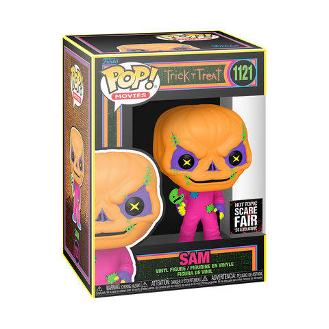FUNKO POP! SAM UNMASKED WITH LOLLIPOP (BLACK LIGHT) #1121 (HOT TOPIC SCARE FAIR) *PREORDER*