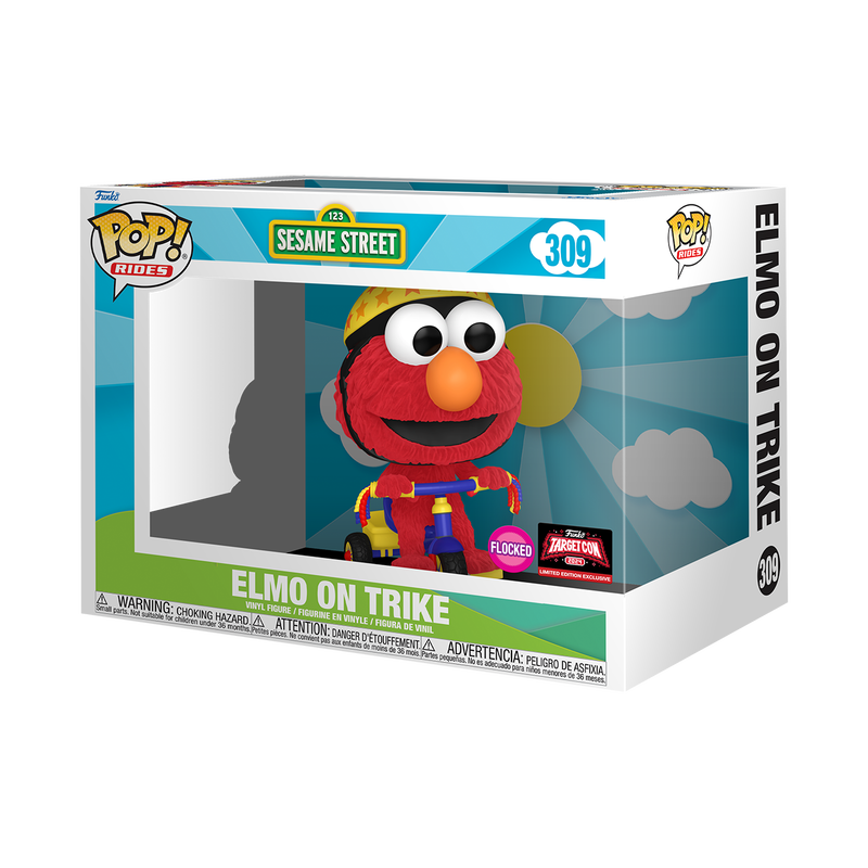 Funko Pop! Sesame Street - Elmo On Trike (Flocked) #309 [2024 TargetCon Exclusive] *PREORDER*