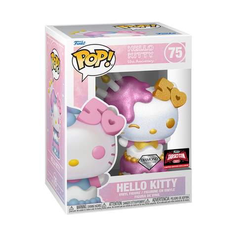 Funko Pop! Hello Kitty: 50th Anniversary - Hello Kitty In Cake (Diamond) #75 [2024 TargetCon Exclusive] *PREORDER*