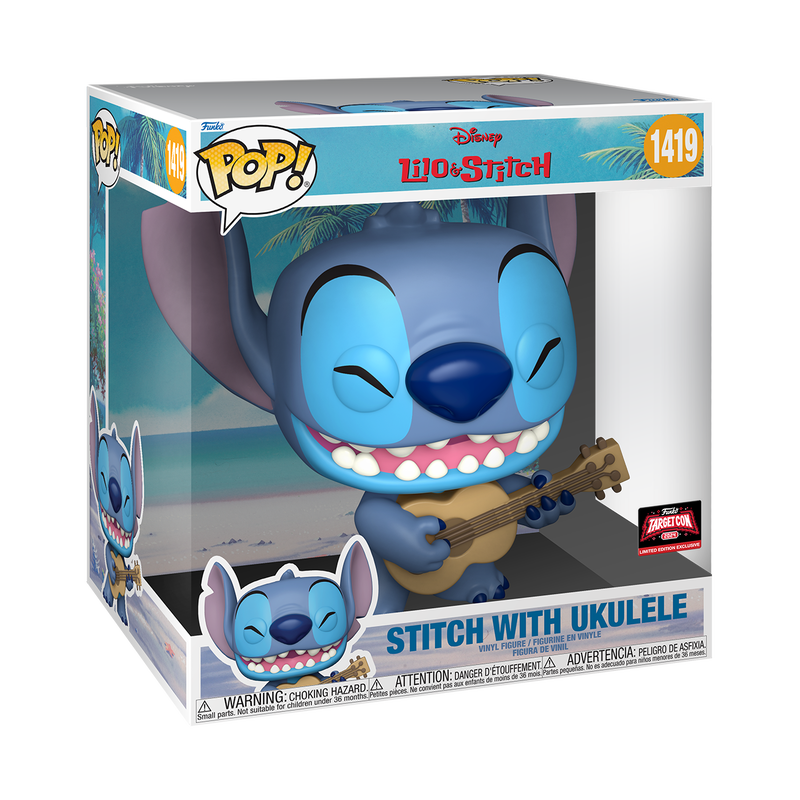Funko Pop! Jumbo: Lilo & Stitch - Stitch with Ukulele #1419 [2024 TargetCon Exclusive] *PREORDER*