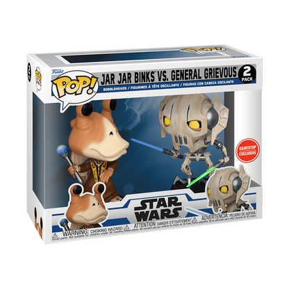 Funko Pop! Star Wars - Jar Jar Binks Vs. General Grievous 2pk [GameStop Exclusive] *PREORDER*