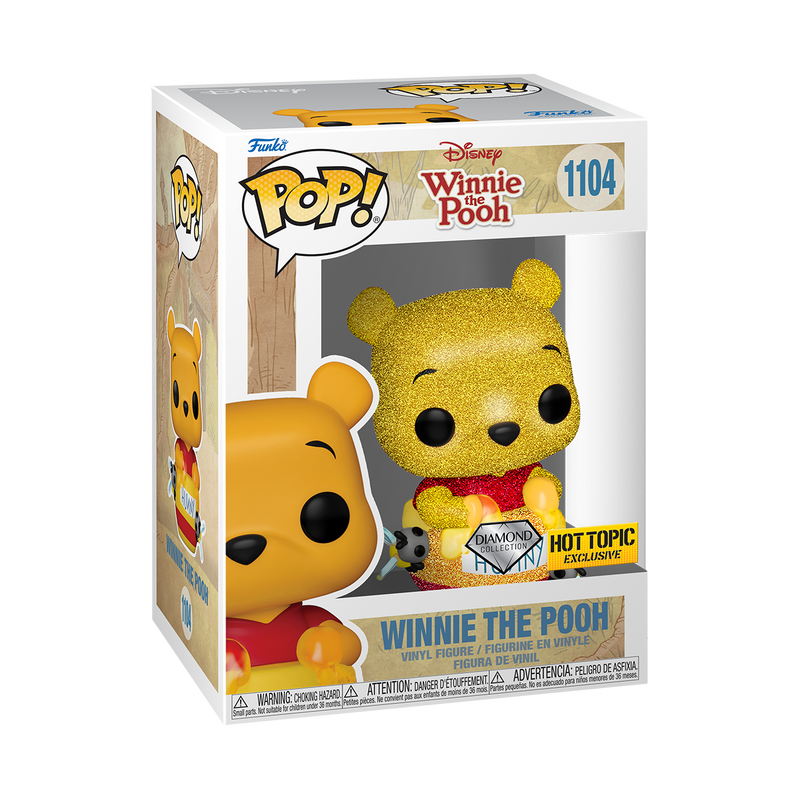FUNKO POP! WINNIE THE POOH WITH HONEYPOT DIAMOND GLITTER #1104 [HOT TOPIC EXCLUSIVE] *PREORDER*