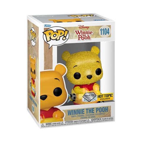 FUNKO POP! WINNIE THE POOH WITH HONEYPOT DIAMOND GLITTER #1104 [HOT TOPIC EXCLUSIVE] *PREORDER*
