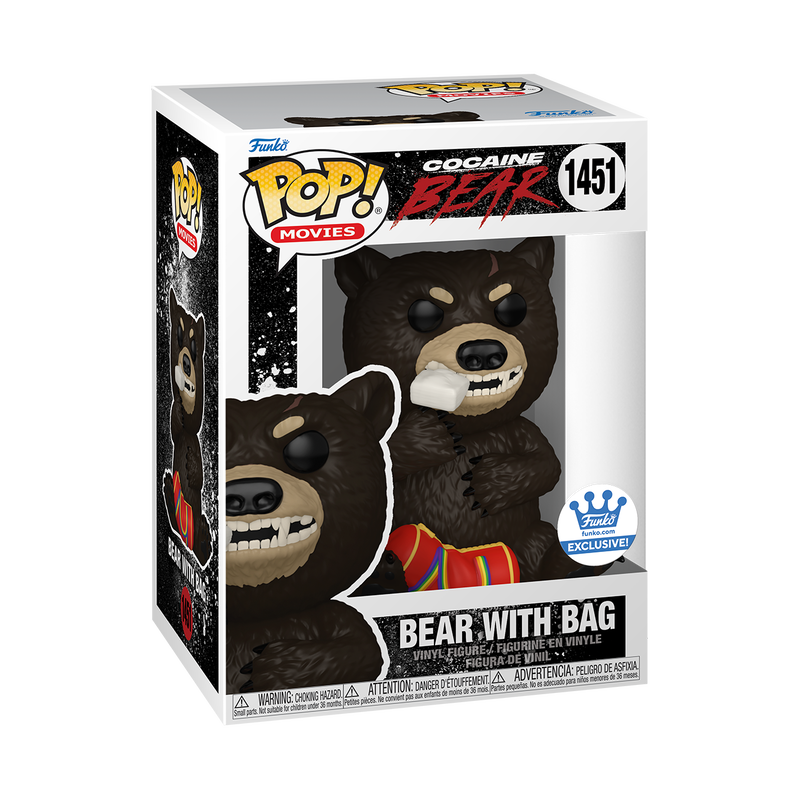 Funko Pop! Movies: Cocaine Bear - Cocaine Bear with Bag #1451 [Funko Shop Exclusive]