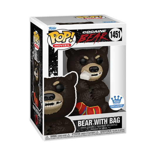 Funko Pop! Movies: Cocaine Bear - Cocaine Bear with Bag #1451 [Funko Shop Exclusive]