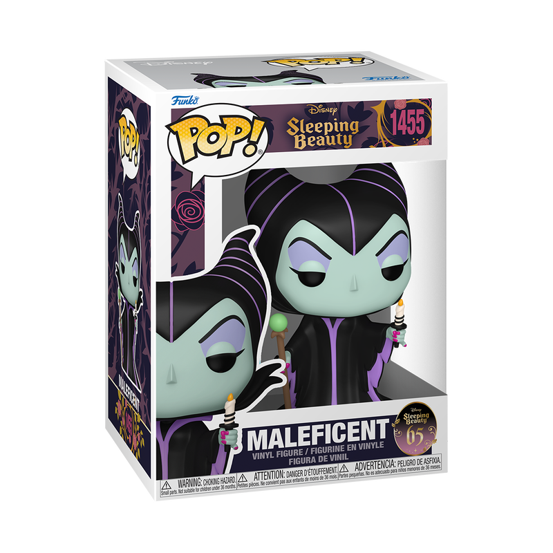 Funko Pop! Disney Sleeping Beauty MALEFICENT ON BRIDGE #1453 - AURORA WITH OWL #1454 - MALEFICENT WITH CANDLE #1455 - MERRYWEATHER #1456 - PRINCE PHILIP #1457- OWL AS PRINCE #1458