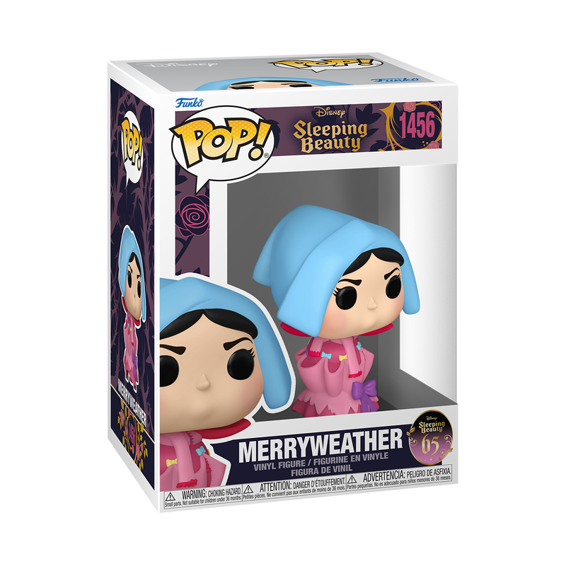 Funko Pop! Disney Sleeping Beauty MALEFICENT ON BRIDGE #1453 - AURORA WITH OWL #1454 - MALEFICENT WITH CANDLE #1455 - MERRYWEATHER #1456 - PRINCE PHILIP #1457- OWL AS PRINCE #1458