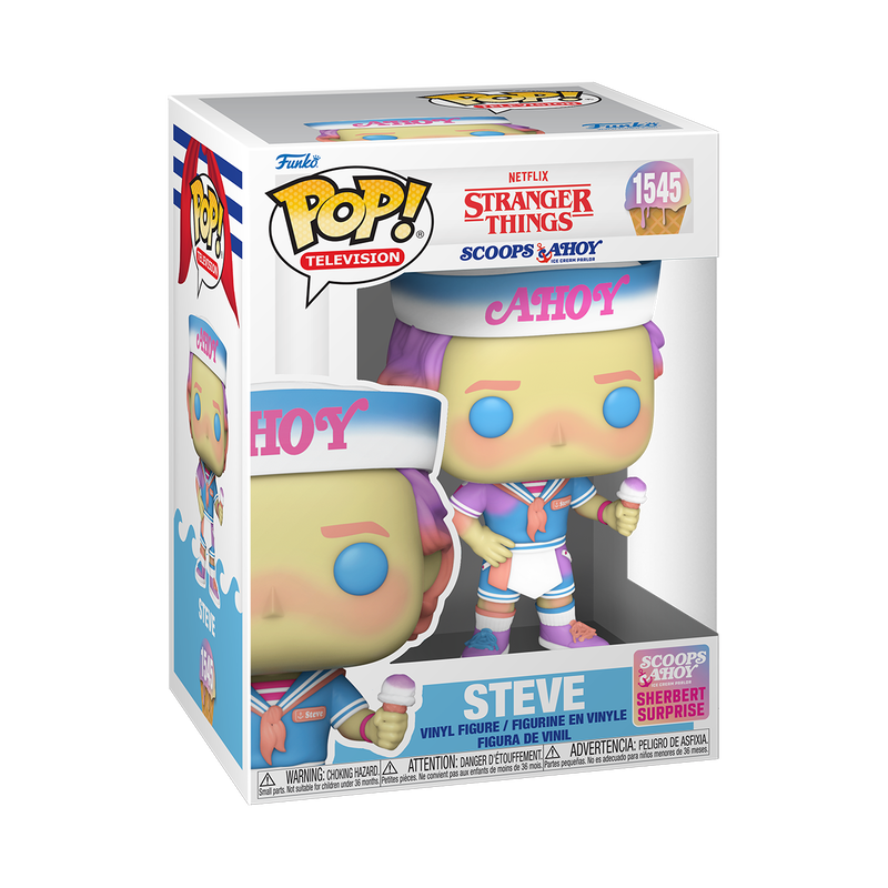 Funko Pop! Television: Stranger Things - Steve #1545 [Scoops Ahoy Sherbert Surprise] *PREORDER*