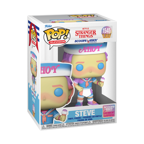 Funko Pop! Television: Stranger Things - Steve #1545 [Scoops Ahoy Sherbert Surprise] *PREORDER*