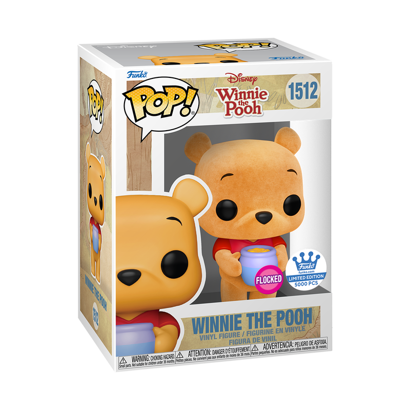 Funko Pop! Winnie The Pooh - Winnie The Pooh with Honey Pot (Flocked) #1512 [Funko Shop Exclusive]